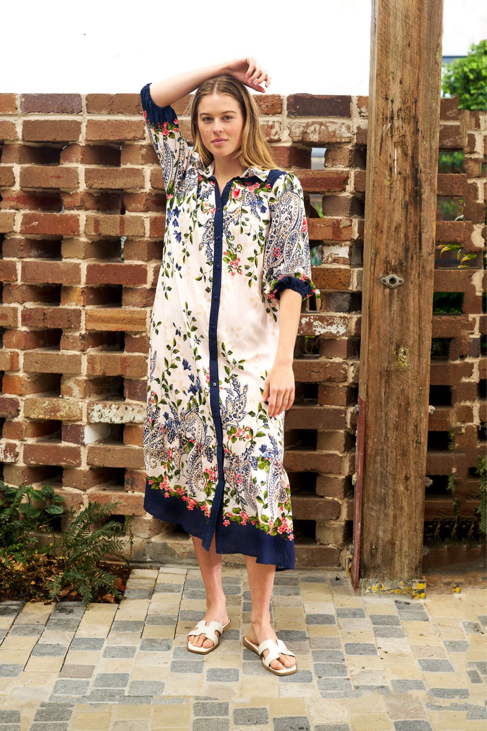 Fashion Express - Celestia Midi Dress | Navy Floral - Dress - Silvermaple Boutique
