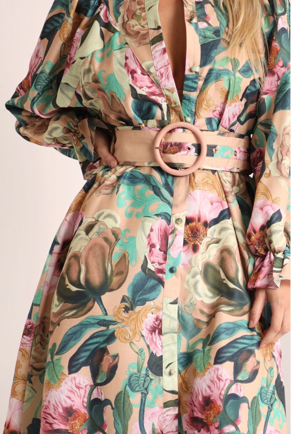 Fashion Express - Donatella Maxi Dress | Mocha Garden - Dress - Silvermaple Boutique