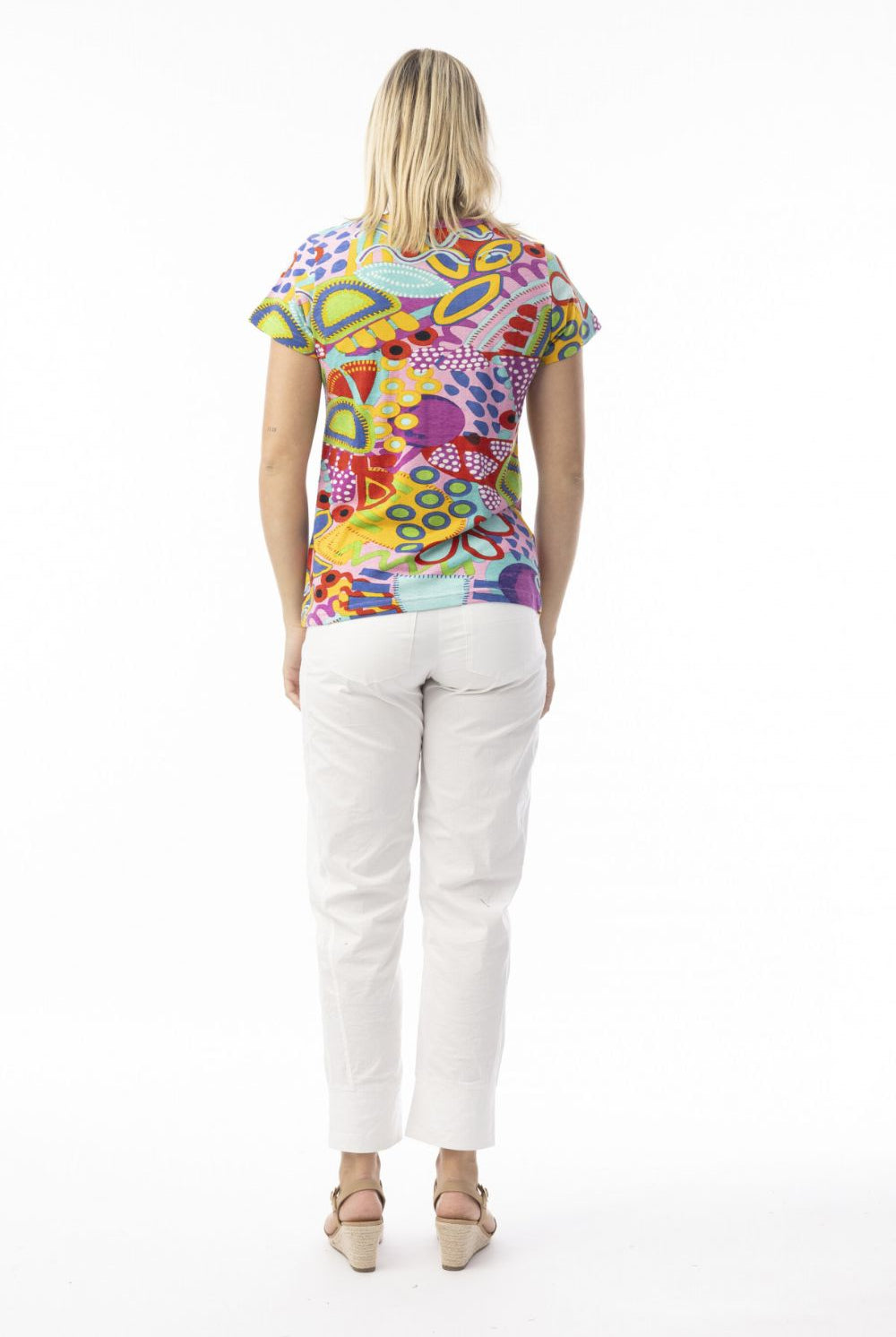 Fashion Express - Easy Days V Neck Tee | Pop - T-Shirt - Silvermaple Boutique