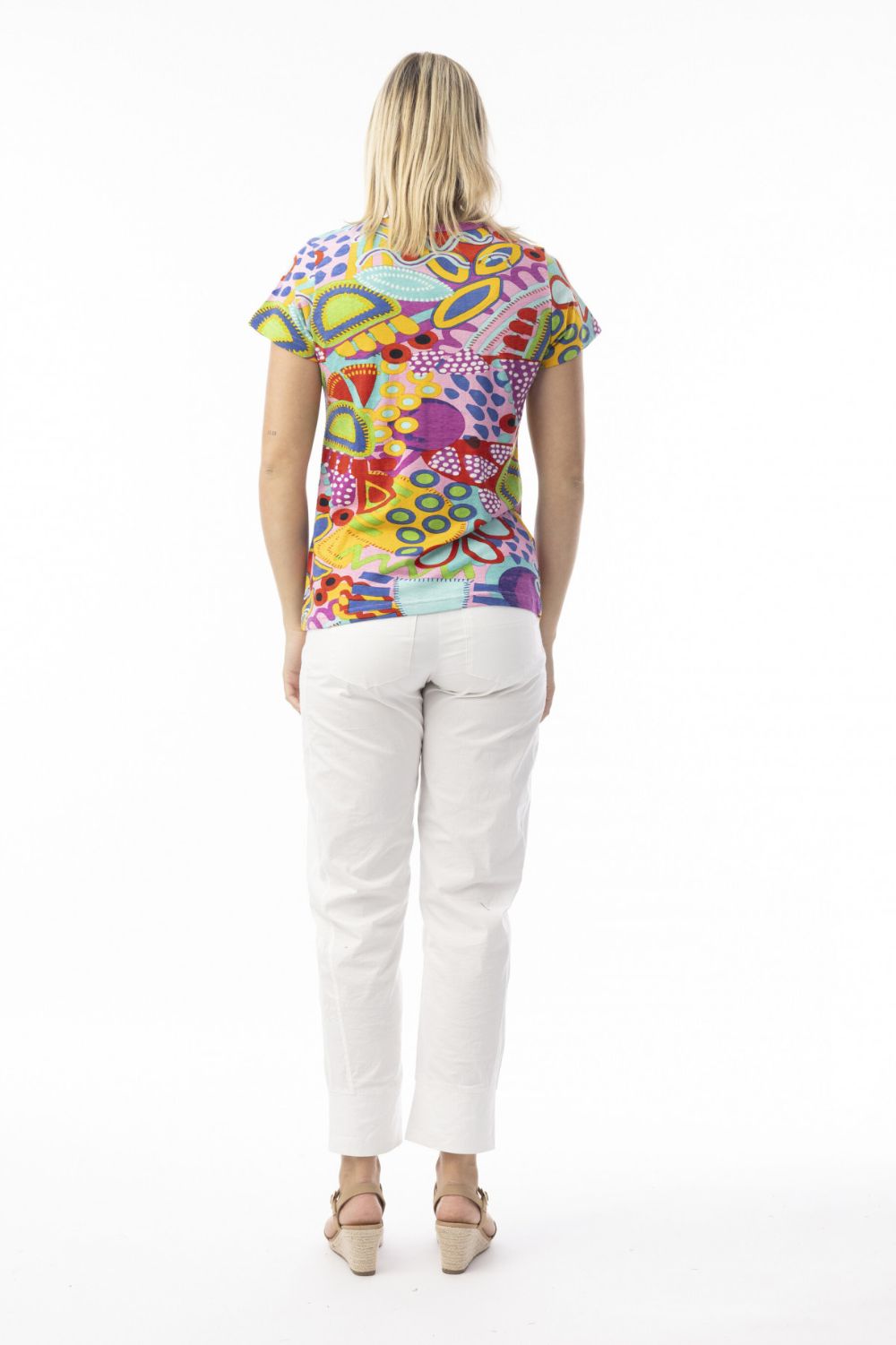 Fashion Express - Easy Days V Neck Tee | Pop - T-Shirt - Silvermaple Boutique