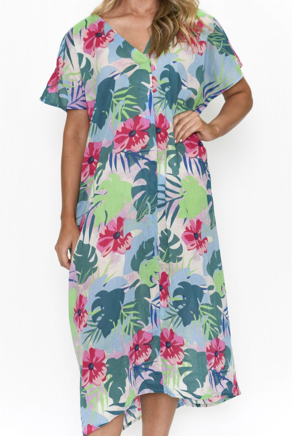 Fashion Express - Frankie Kaftan Dress | Tropical - Dress - Silvermaple Boutique