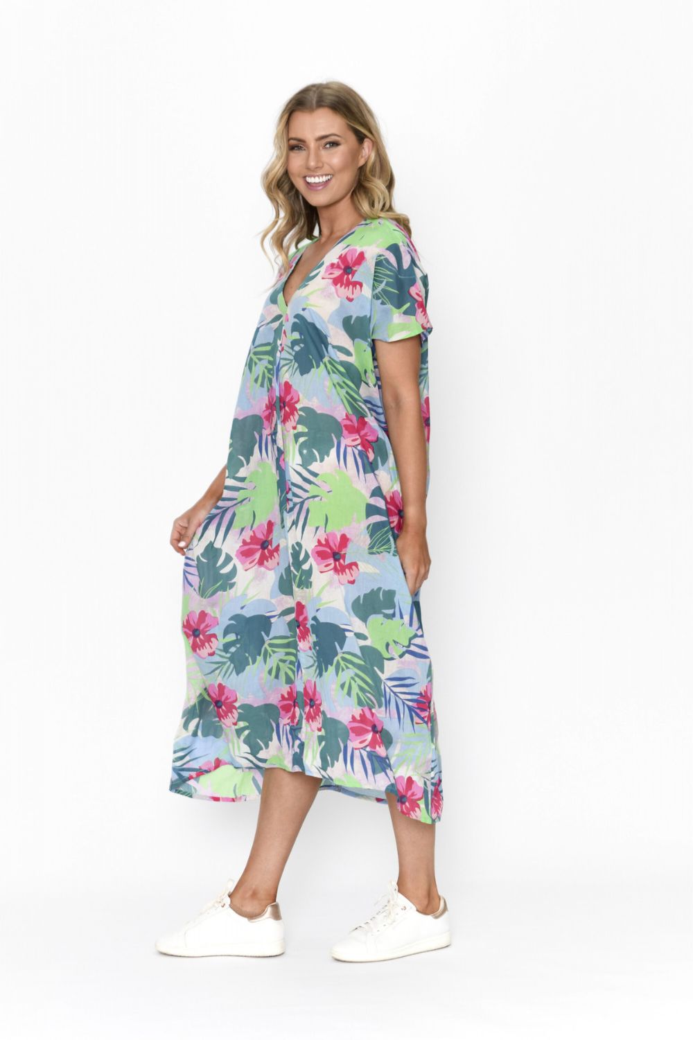 Fashion Express - Frankie Kaftan Dress | Tropical - Dress - Silvermaple Boutique