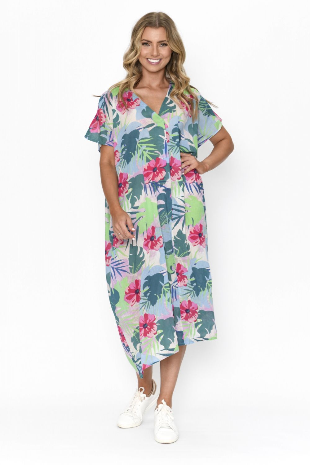 Fashion Express - Frankie Kaftan Dress | Tropical - Dress - Silvermaple Boutique