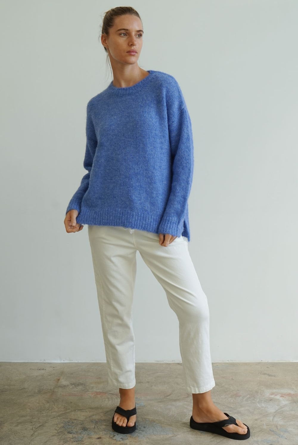 Fashion Express - Frontier Wool Blend Jumper | Blue - Knitwear - Silvermaple Boutique