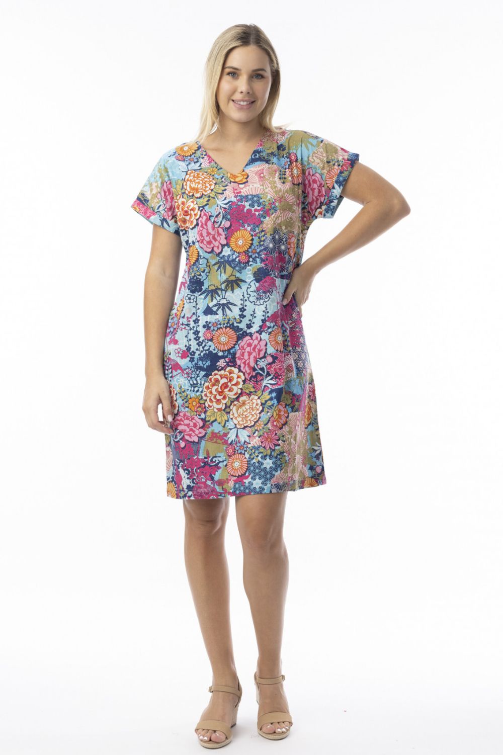 Fashion Express - Ikebana Reversible Dress | Oriental Bloom - Dress - Silvermaple Boutique