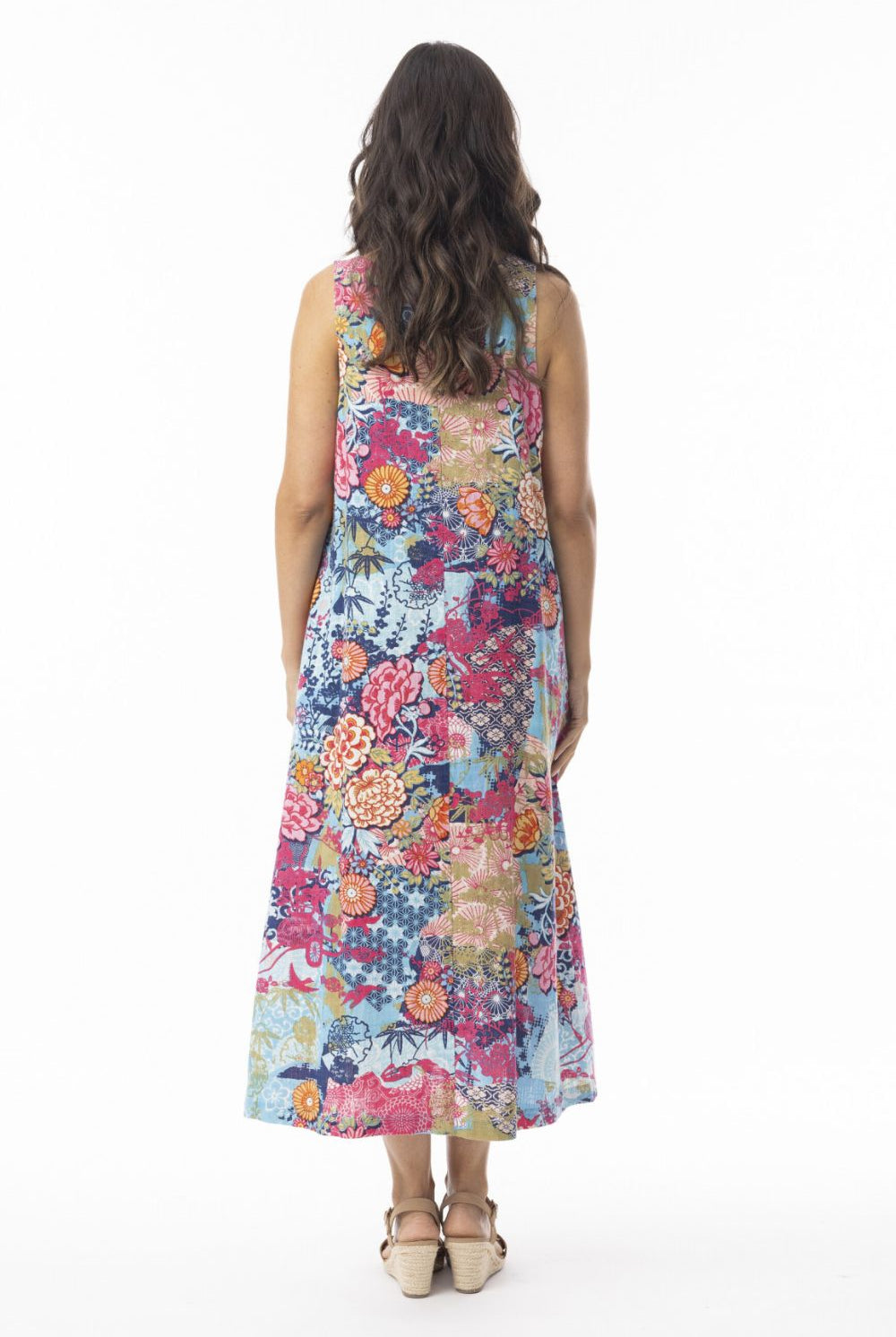 Fashion Express - Ikebana Sleeveless Dress | Oriental Bloom - Dress - Silvermaple Boutique