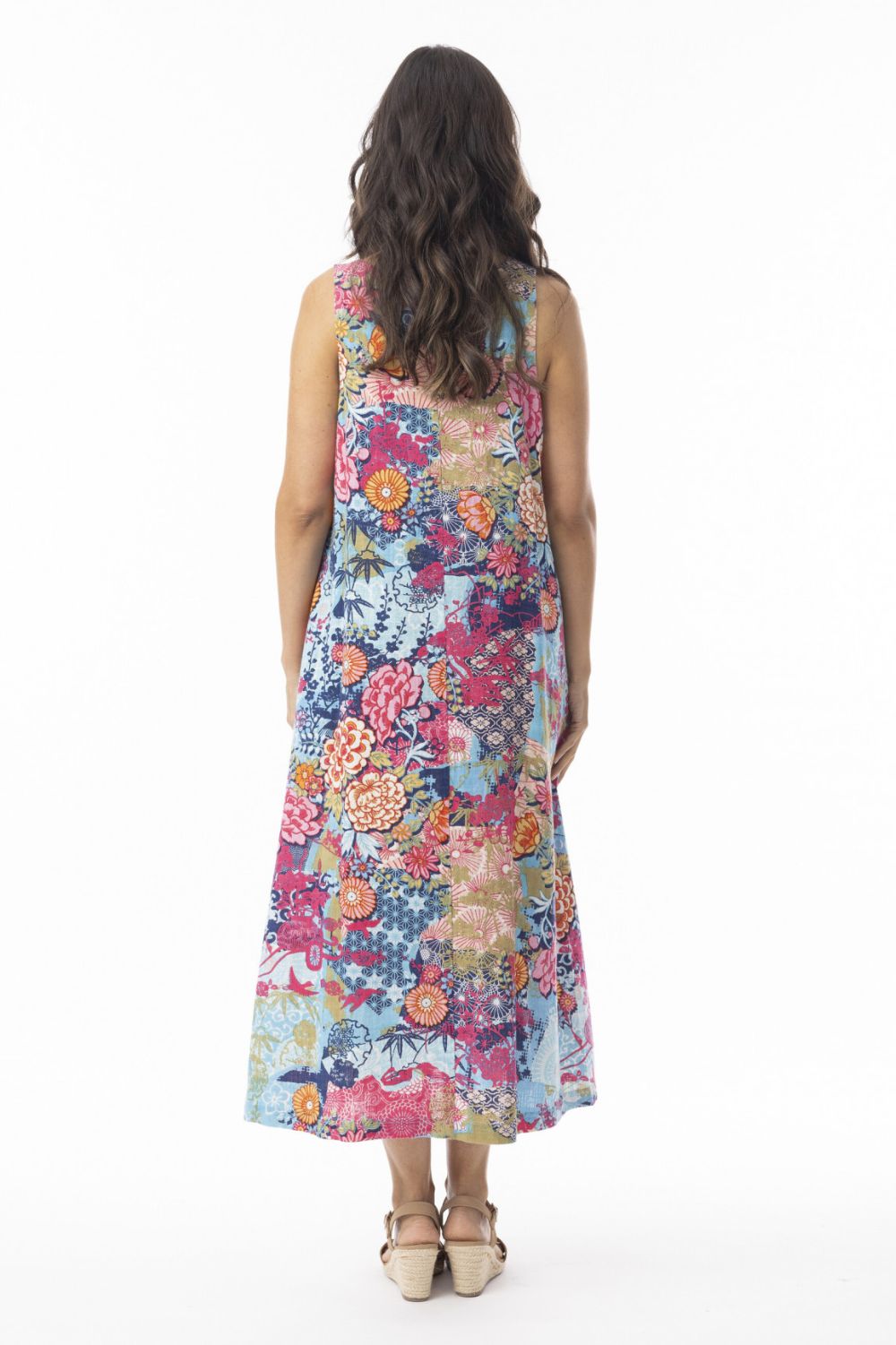 Fashion Express - Ikebana Sleeveless Dress | Oriental Bloom - Dress - Silvermaple Boutique