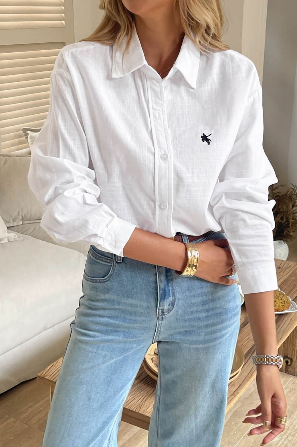 Fashion Express - Luxe Polo Shirt | White - Shirt - Silvermaple Boutique