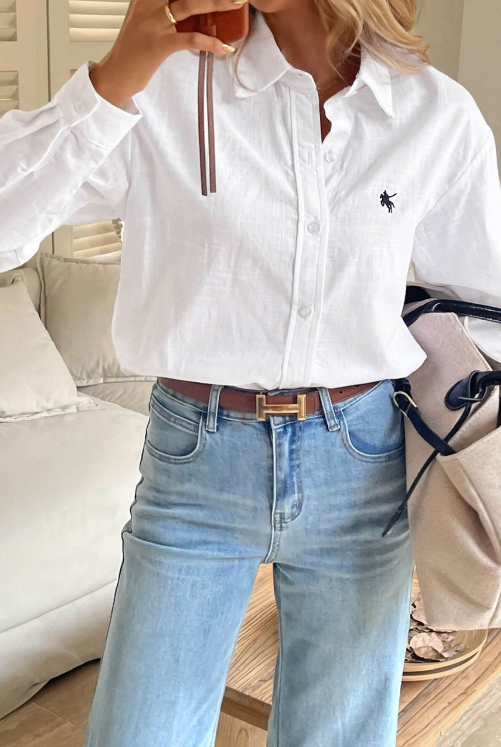 Fashion Express - Luxe Polo Shirt | White - Shirt - Silvermaple Boutique