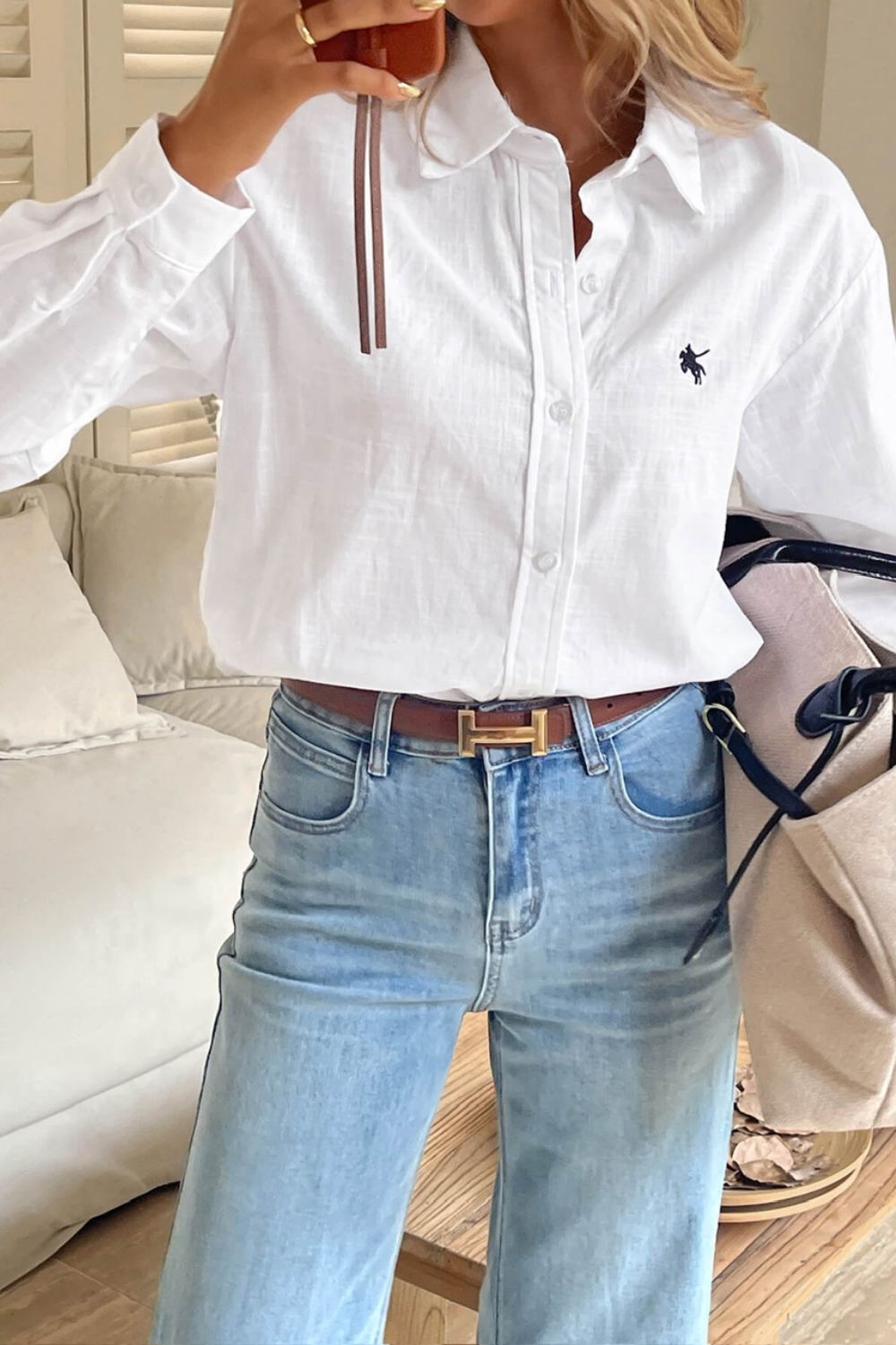 Fashion Express - Luxe Polo Shirt | White - Shirt - Silvermaple Boutique