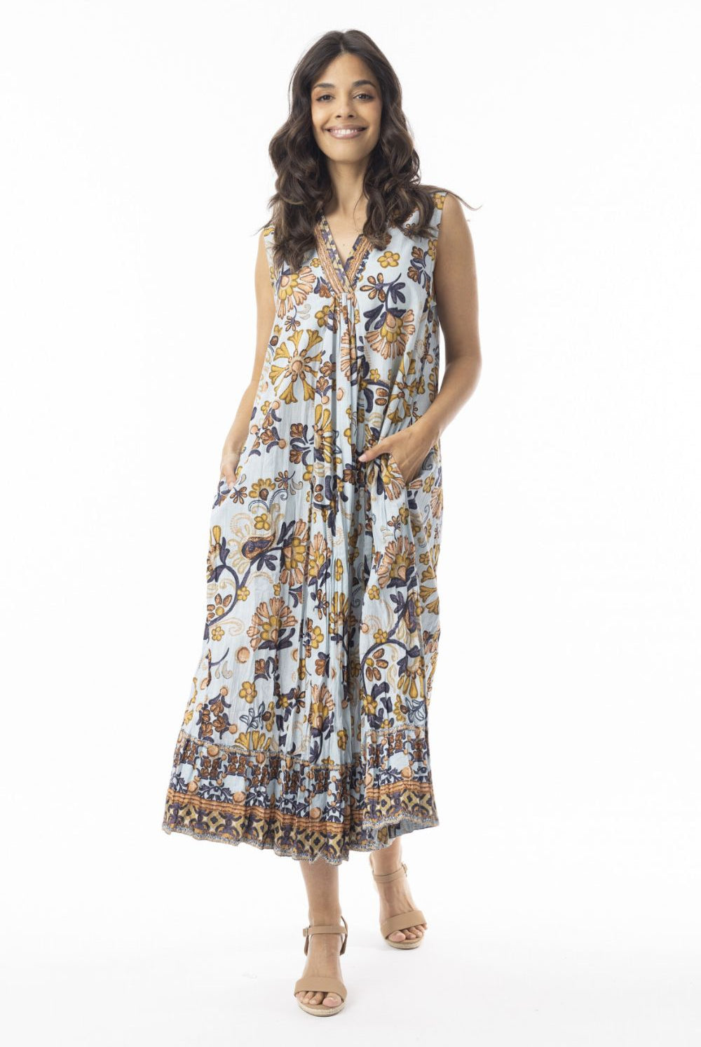 Fashion Express - Macieo Dress | Azure Garden - Dress - Silvermaple Boutique