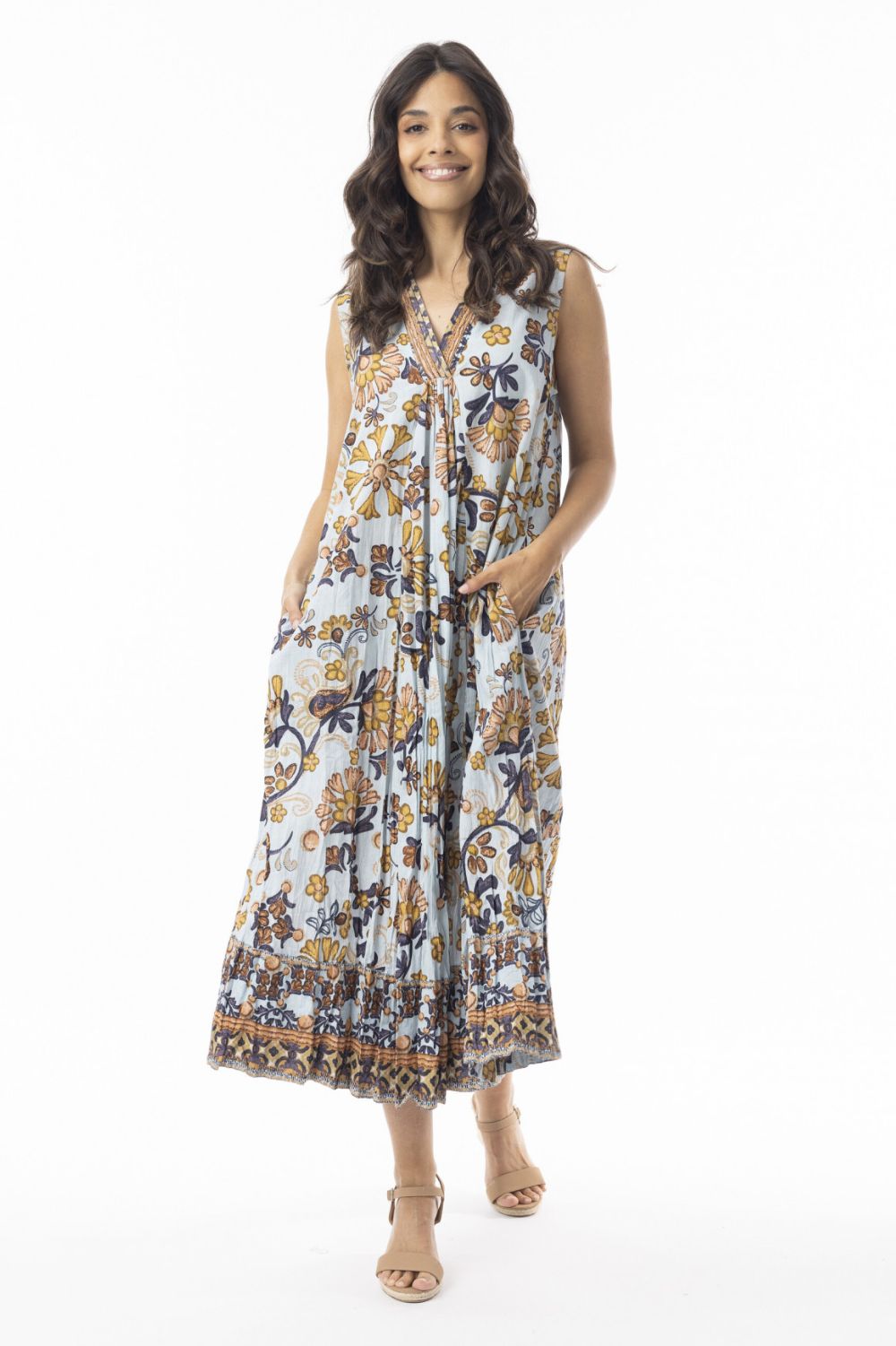 Fashion Express - Macieo Dress | Azure Garden - Dress - Silvermaple Boutique