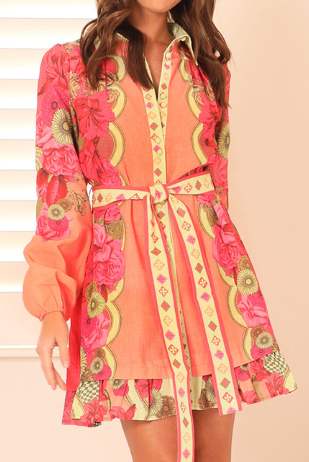 Fashion Express - Madison Garden Mini Dress | Melon - Dress - Silvermaple Boutique