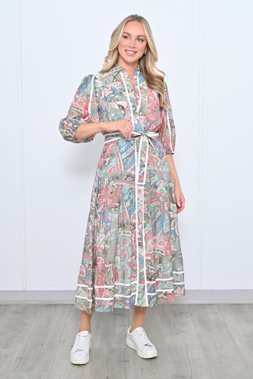Fashion Express - Marlow Dress | Mint Paisley - Dress - Silvermaple Boutique