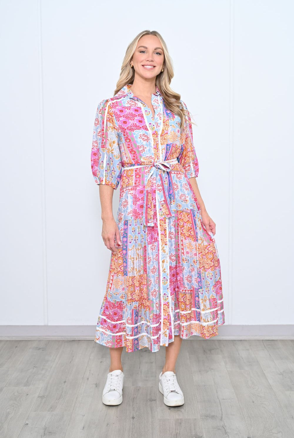 Fashion Express - Marlow Dress | Patchwork Blooms - Dress - Silvermaple Boutique