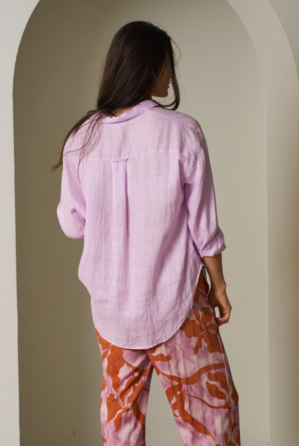 Fashion Express - Millie Linen Shirt | Lavender Rose - Shirt - Silvermaple Boutique
