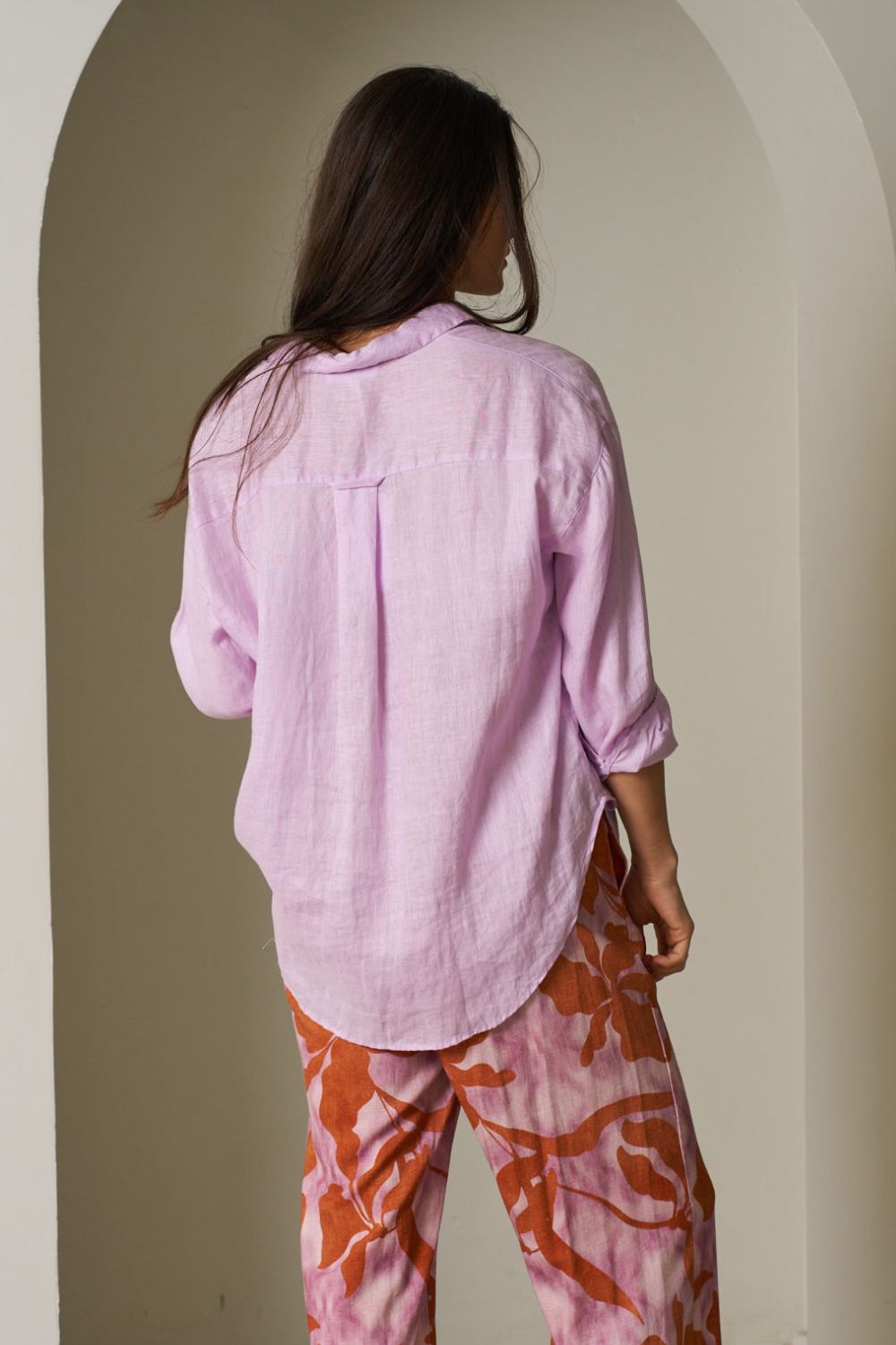 Fashion Express - Millie Linen Shirt | Lavender Rose - Shirt - Silvermaple Boutique