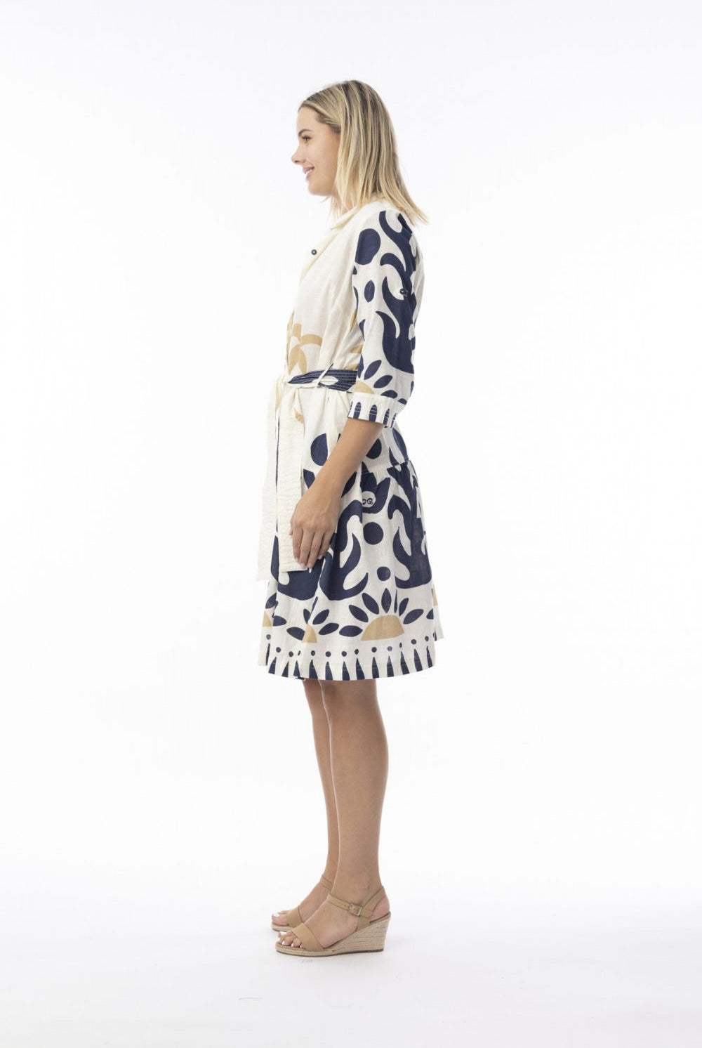 Fashion Express - Nazca Tie Waist Dress | Inca Bloom - Dress - Silvermaple Boutique