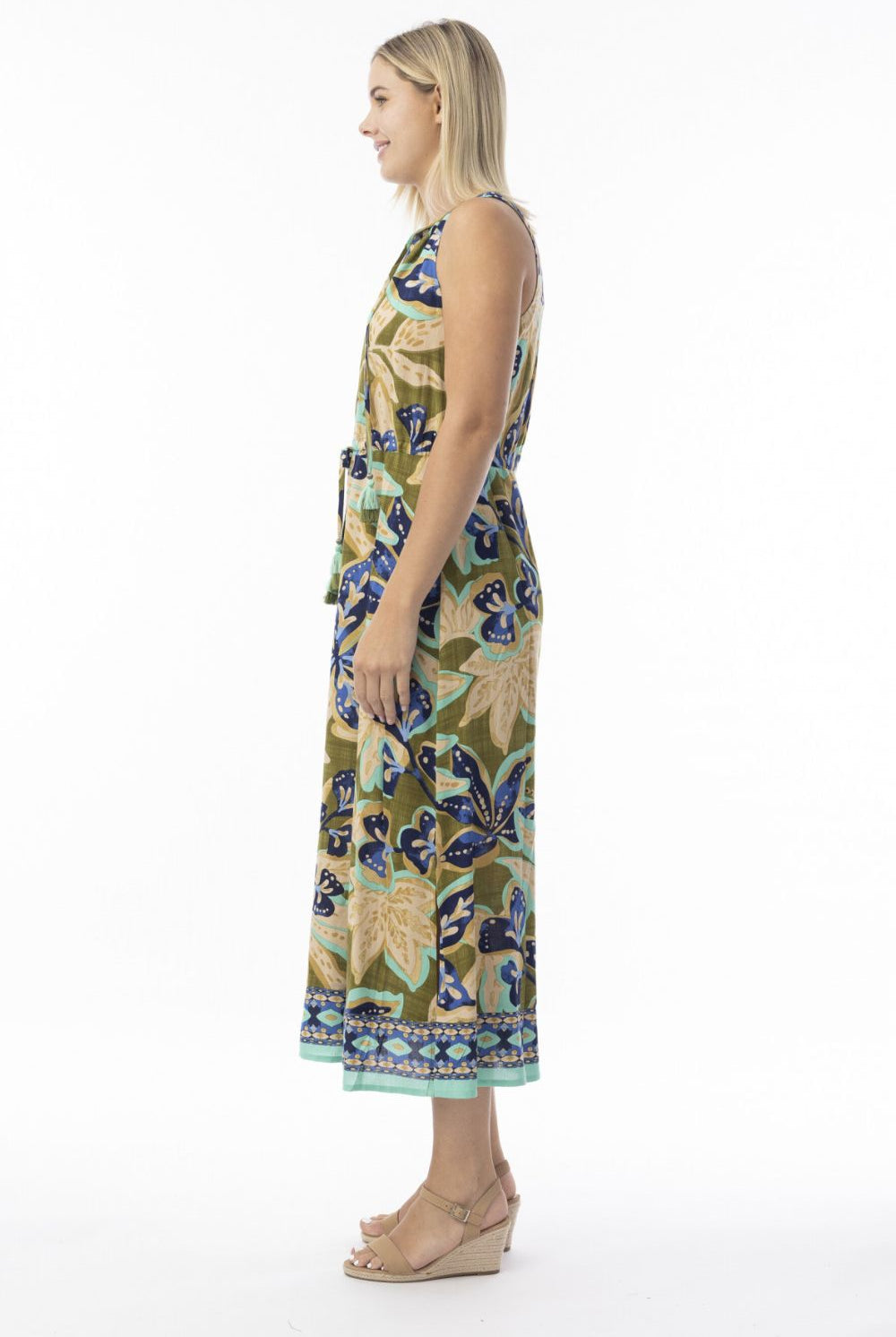 Fashion Express - Playa Brava Dress | Khaki Floral - Dress - Silvermaple Boutique