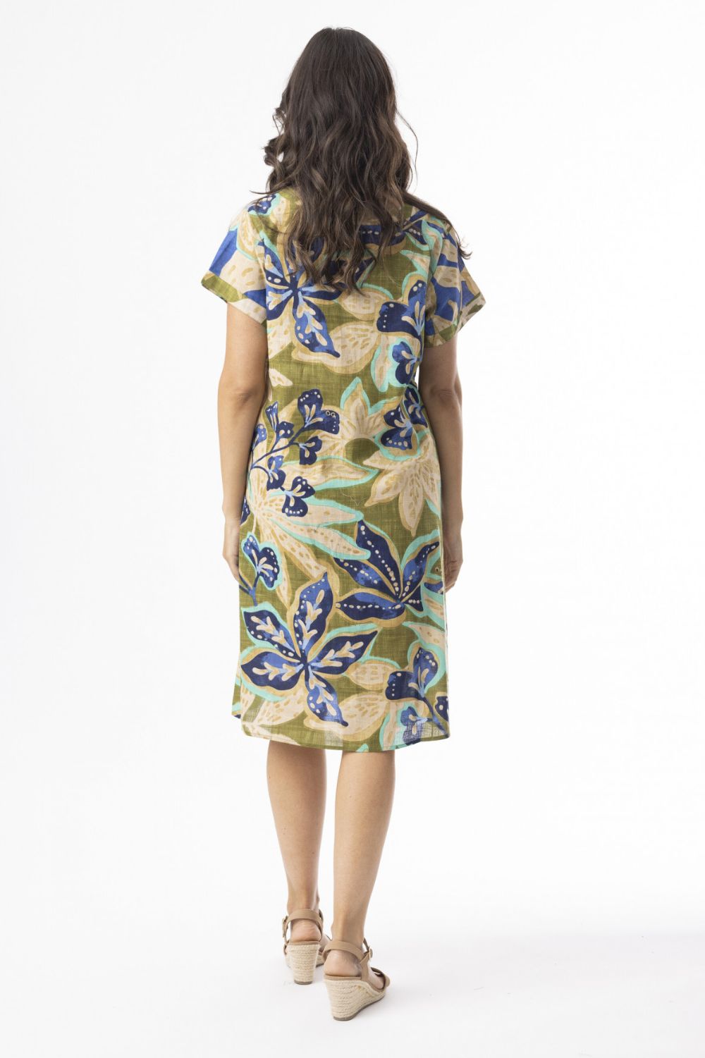 Fashion Express - Playa Brava Patch Dress | Khaki Floral - Dress - Silvermaple Boutique
