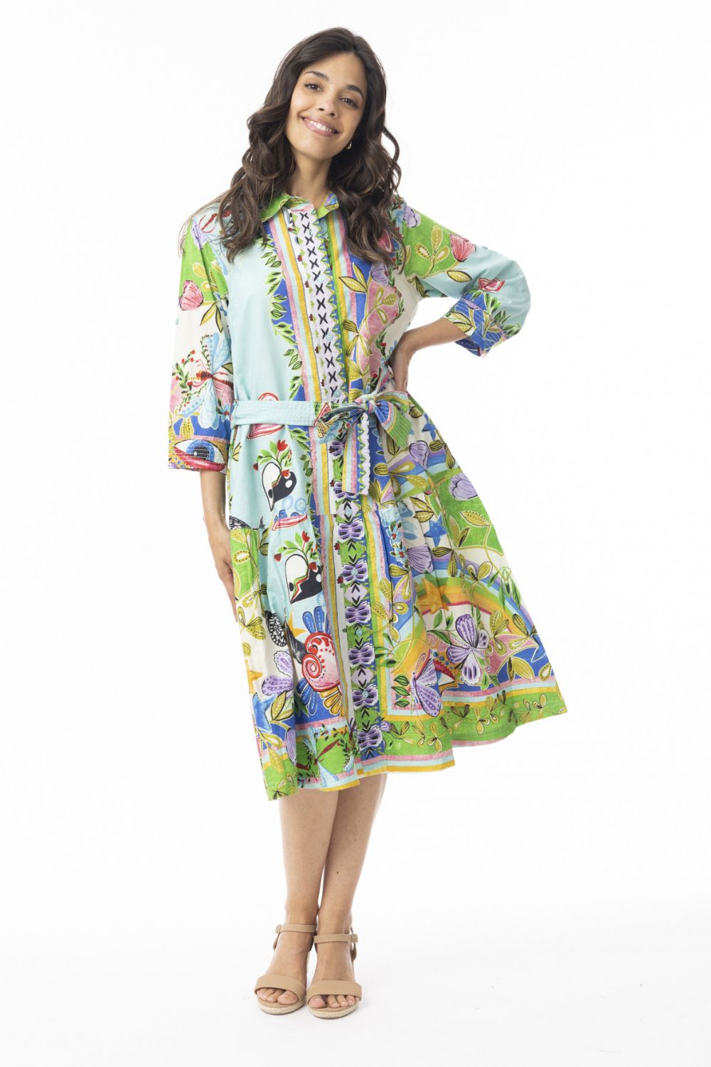 Fashion Express - Sante Fe Collar Dress | Artisan Flora - Dress - Silvermaple Boutique