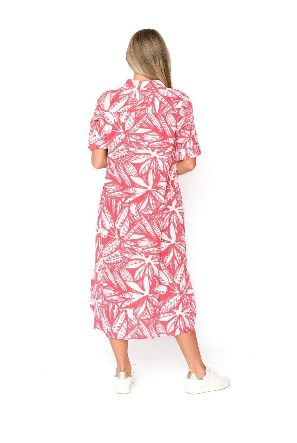 Fashion Express - Sofia Shirt Dress | Tribal Coral - Dress - Silvermaple Boutique