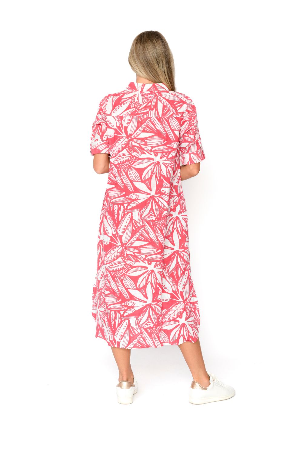 Fashion Express - Sofia Shirt Dress | Tribal Coral - Dress - Silvermaple Boutique