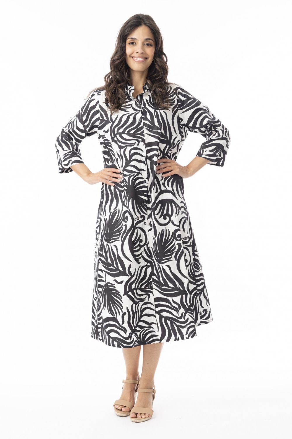Fashion Express - Suriname Shirt Dress | Black - Dress - Silvermaple Boutique
