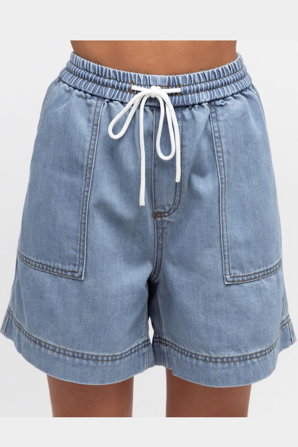 Fashion Express - Urban Denim Short | Light Wash - Shorts - Silvermaple Boutique