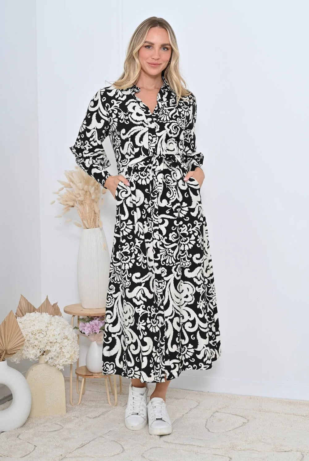 Fashion Express - Vivienne Dress | Black Floral - Dress - Silvermaple Boutique