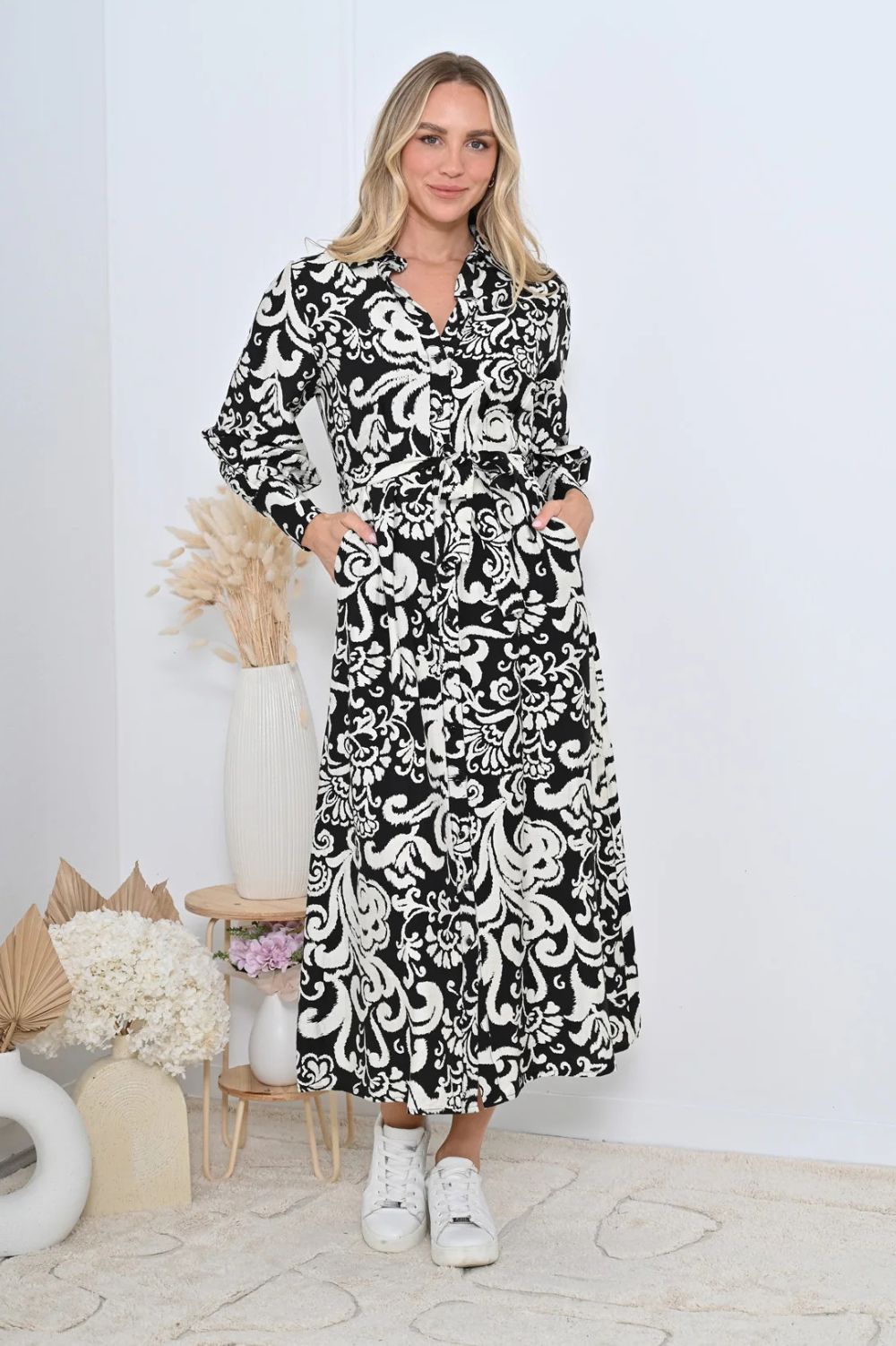 Fashion Express - Vivienne Dress | Black Floral - Dress - Silvermaple Boutique