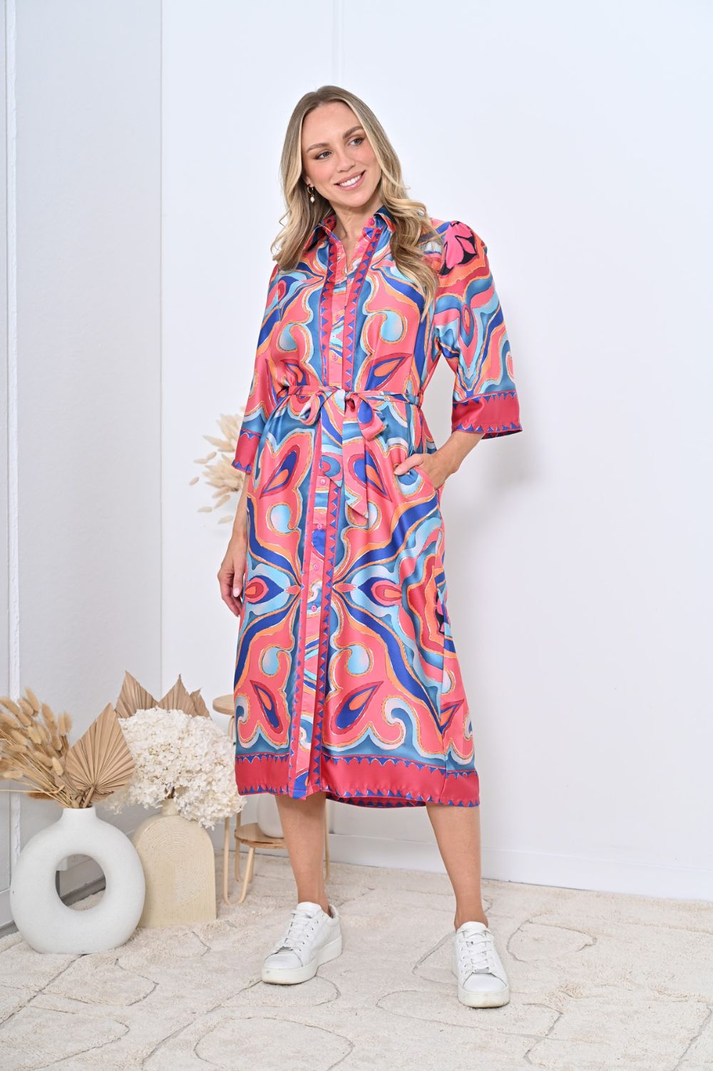 Fashion Express - Zanzibar Shirt Dress | Sorbet Swirl - Dress - Silvermaple Boutique