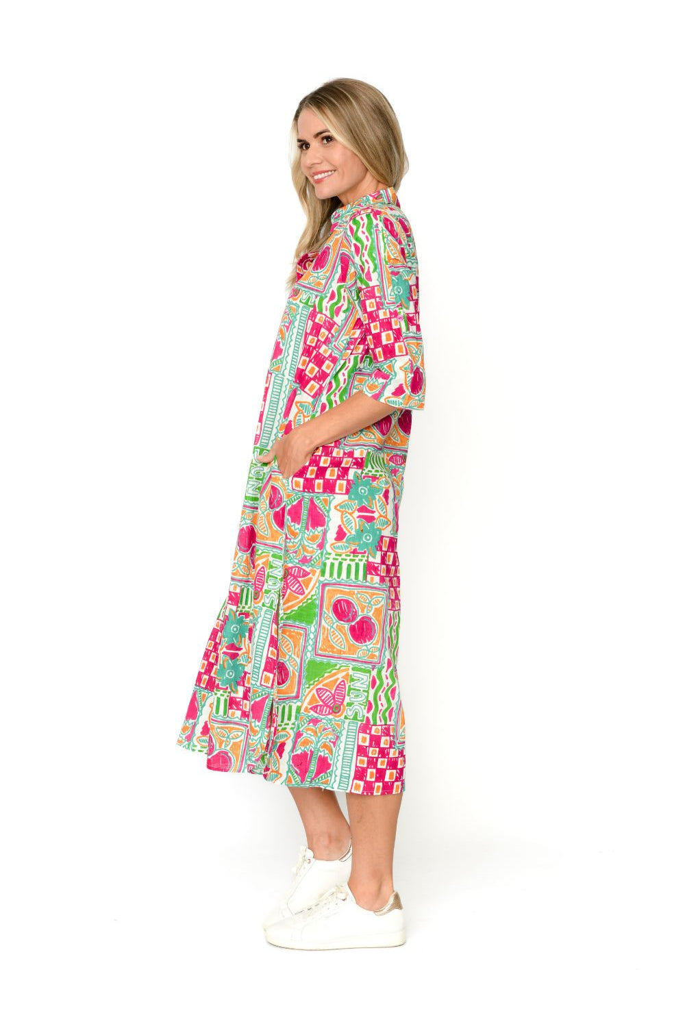 Fashion Express - Sofia Shirt Dress | Orange Sun - Dress - Silvermaple Boutique