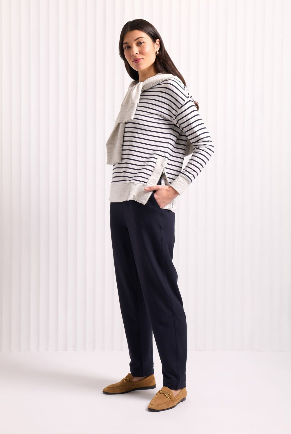 FOIL - Software Upgrade Zip Sweater | Stripe - Jumper - Silvermaple Boutique
