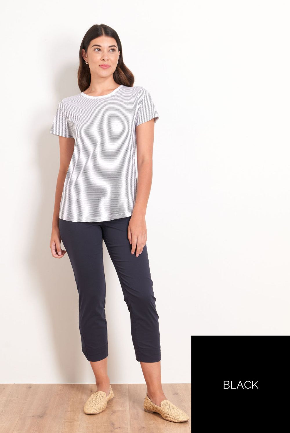 FOIL - 7/8 Taper Trapeze Pant | Black - Pants - Silvermaple Boutique