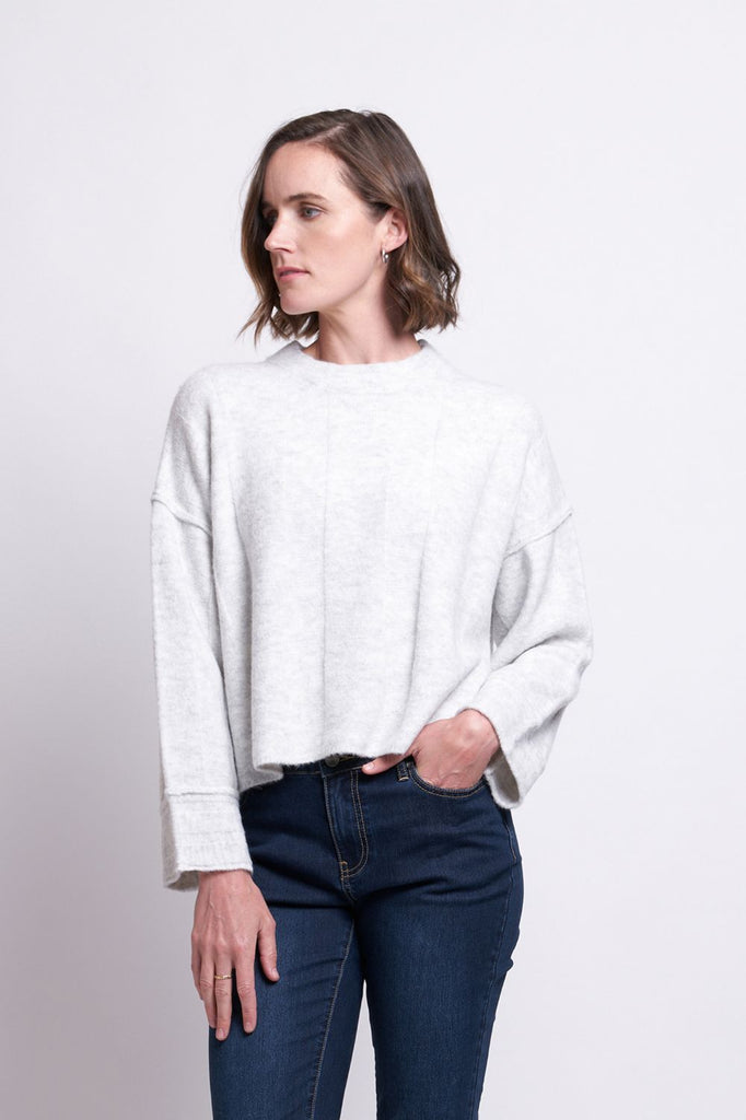 FOIL Tread Softly Sweater | Silver_Silvermaple Boutique