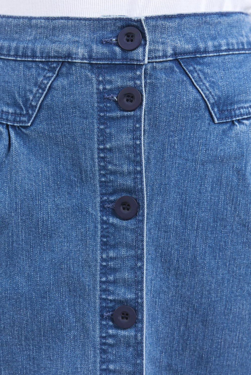 Foxwood - Amanda Midi Skirt | Mid Blue - Skirt - Silvermaple Boutique