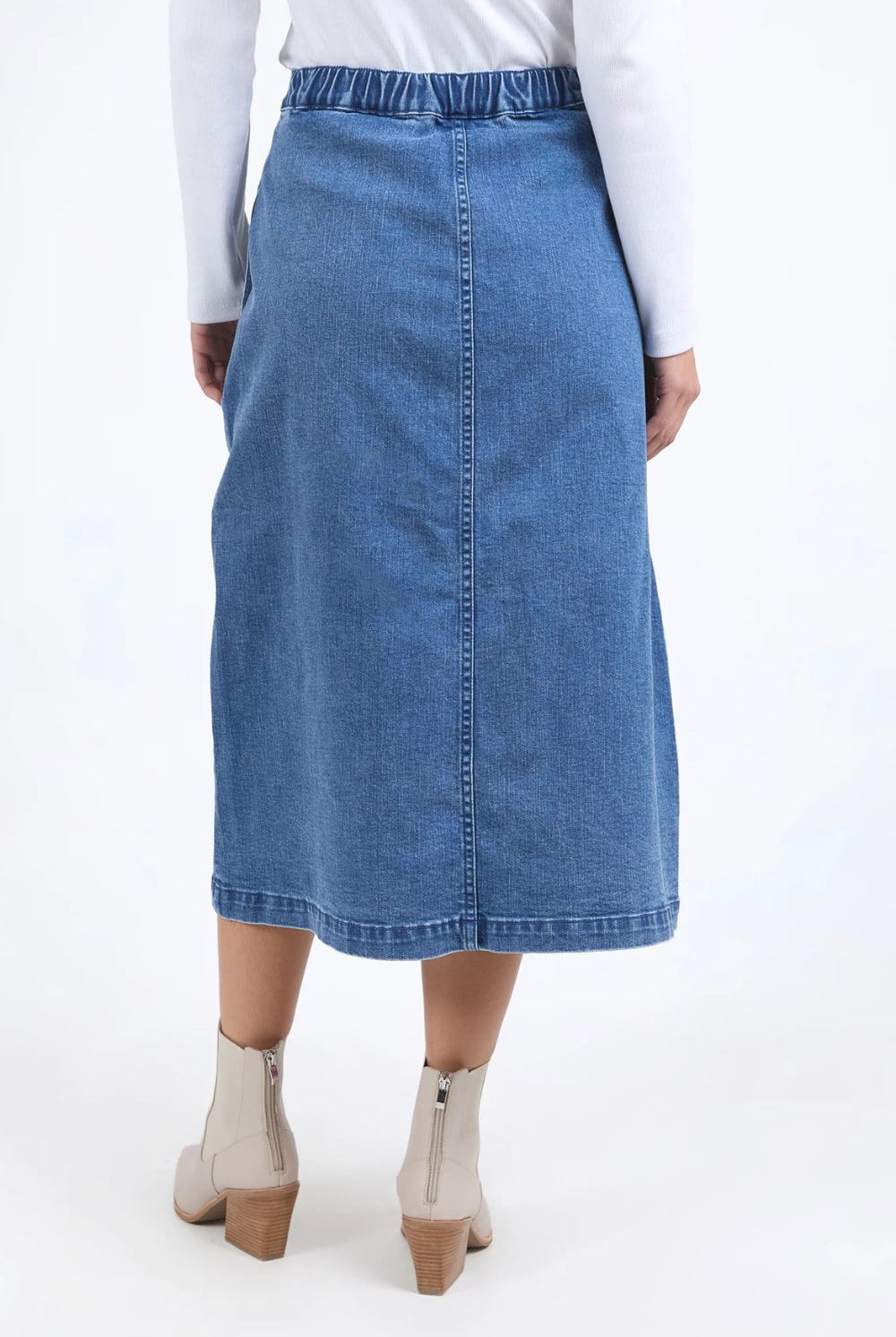 Foxwood - Amanda Midi Skirt | Mid Blue - Skirt - Silvermaple Boutique