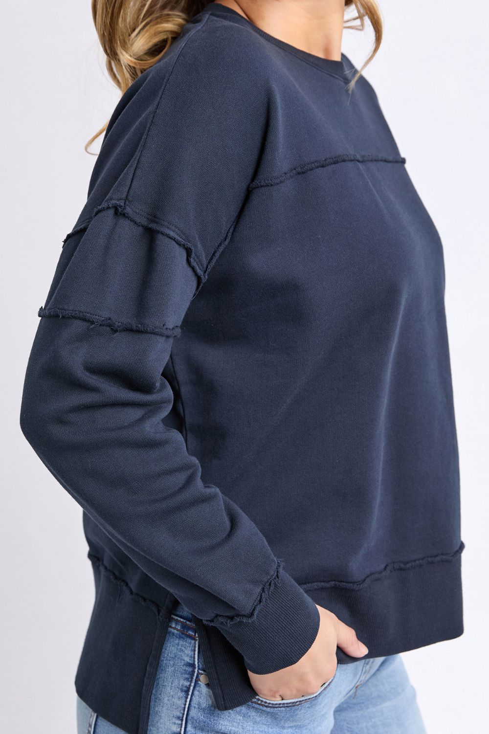 Foxwood - Jayne Throw On Fleece | Dark Sapphire - Jumper - Silvermaple Boutique