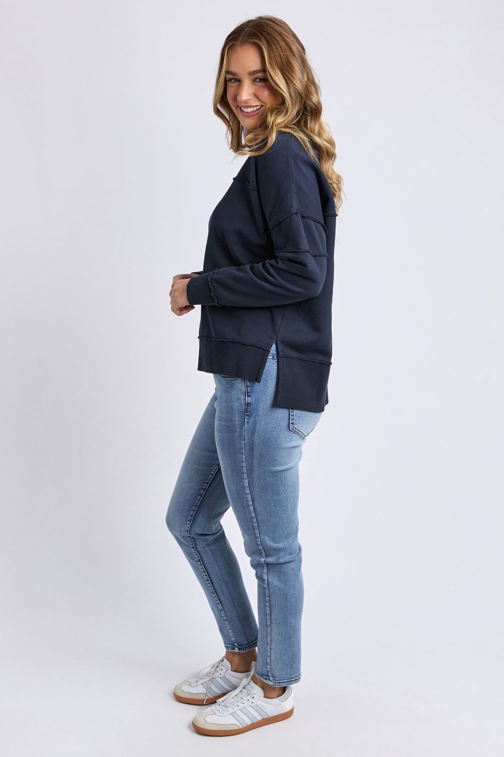 Foxwood - Jayne Throw On Fleece | Dark Sapphire - Jumper - Silvermaple Boutique