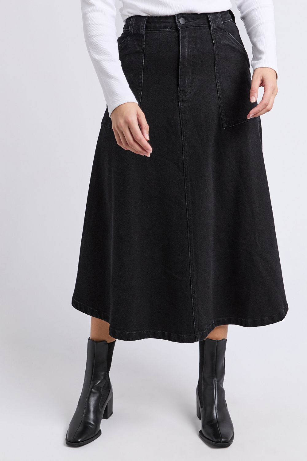 Foxwood - Potter Skirt | Washed Black - Skirt - Silvermaple Boutique