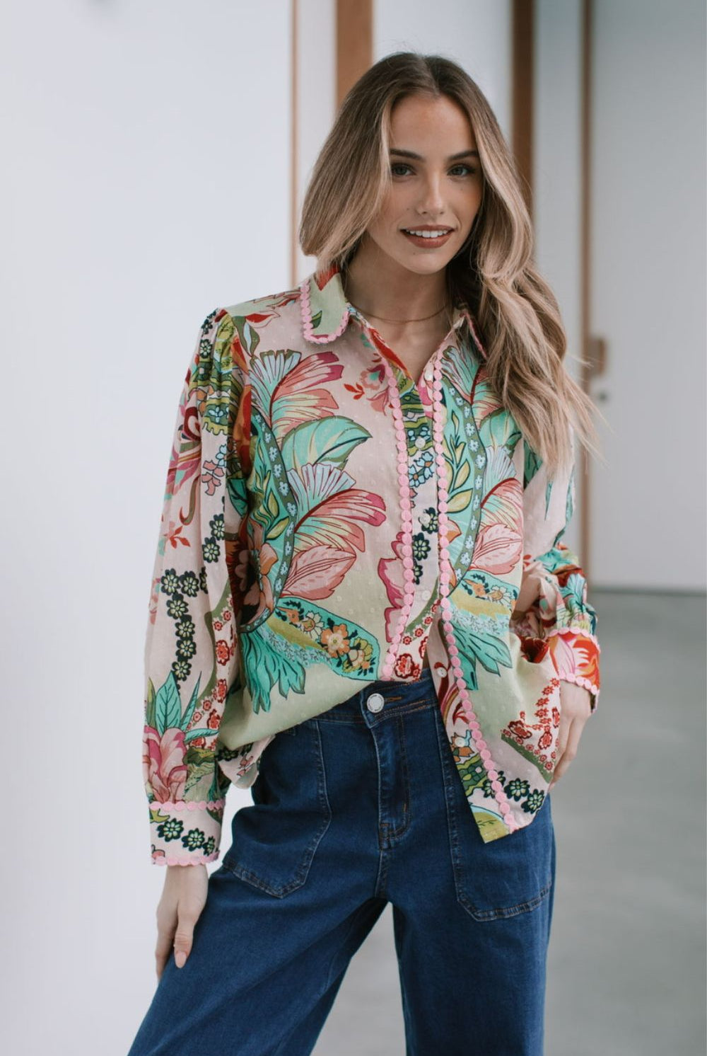 Fashion Express - Tropezena Cotton Blouse | St Tropez - Blouse - Silvermaple Boutique