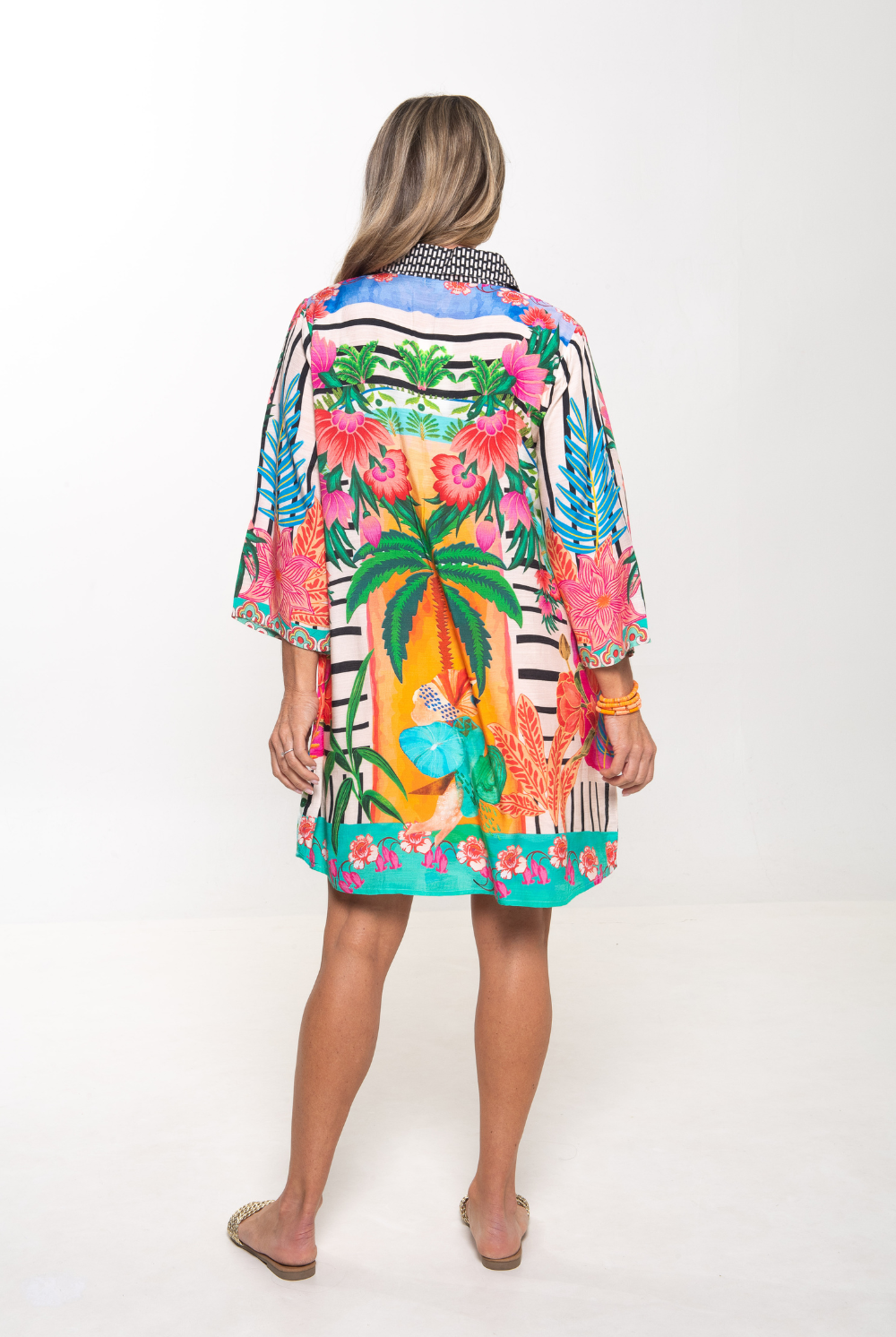 Silvermaple Collection - Georgia Shirt Dress | Havana Stripe - Dress - Silvermaple Boutique