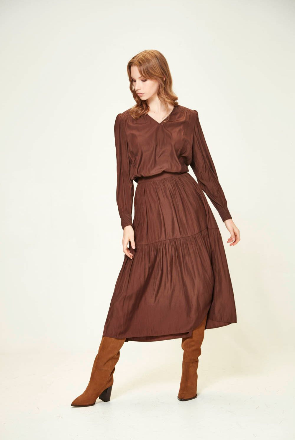 Glide By Verge - Strike Skirt | Chocolate - Skirt - Silvermaple Boutique