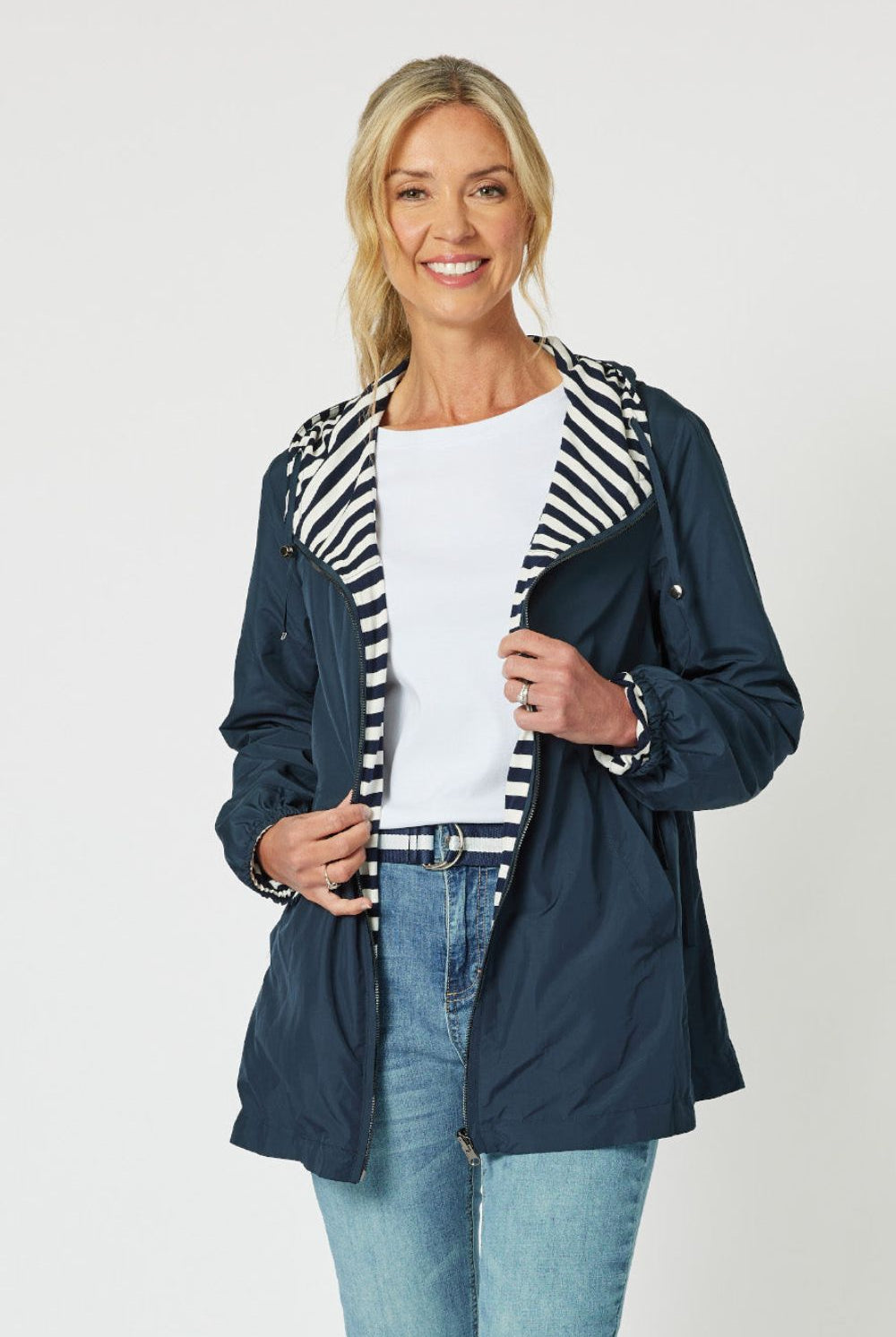 Gordon Smith - Harbour Reversible Jacket | Navy - Jacket - Silvermaple Boutique
