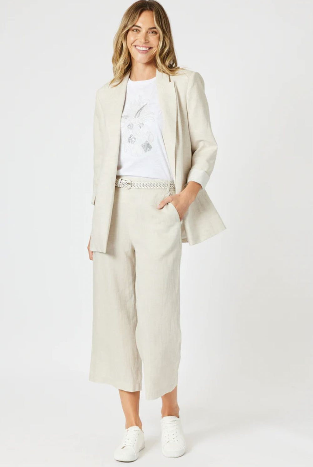 Gordon Smith - Lino Wide Leg Pant | Natural - Pants - Silvermaple Boutique