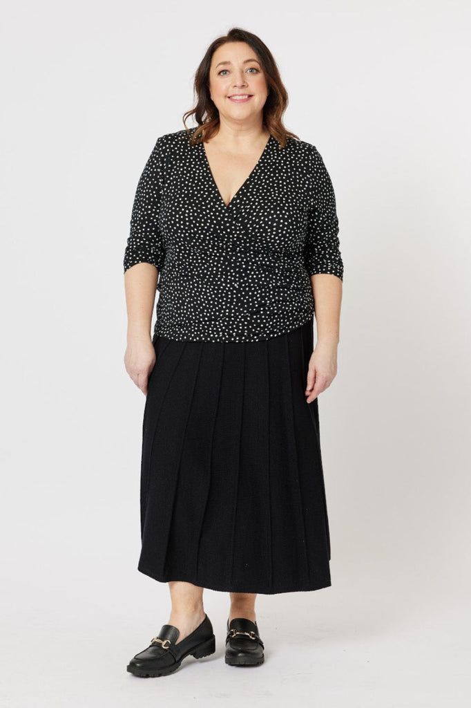 Gordon Smith Kate Long Knit Skirt | Black_Silvermaple Boutique