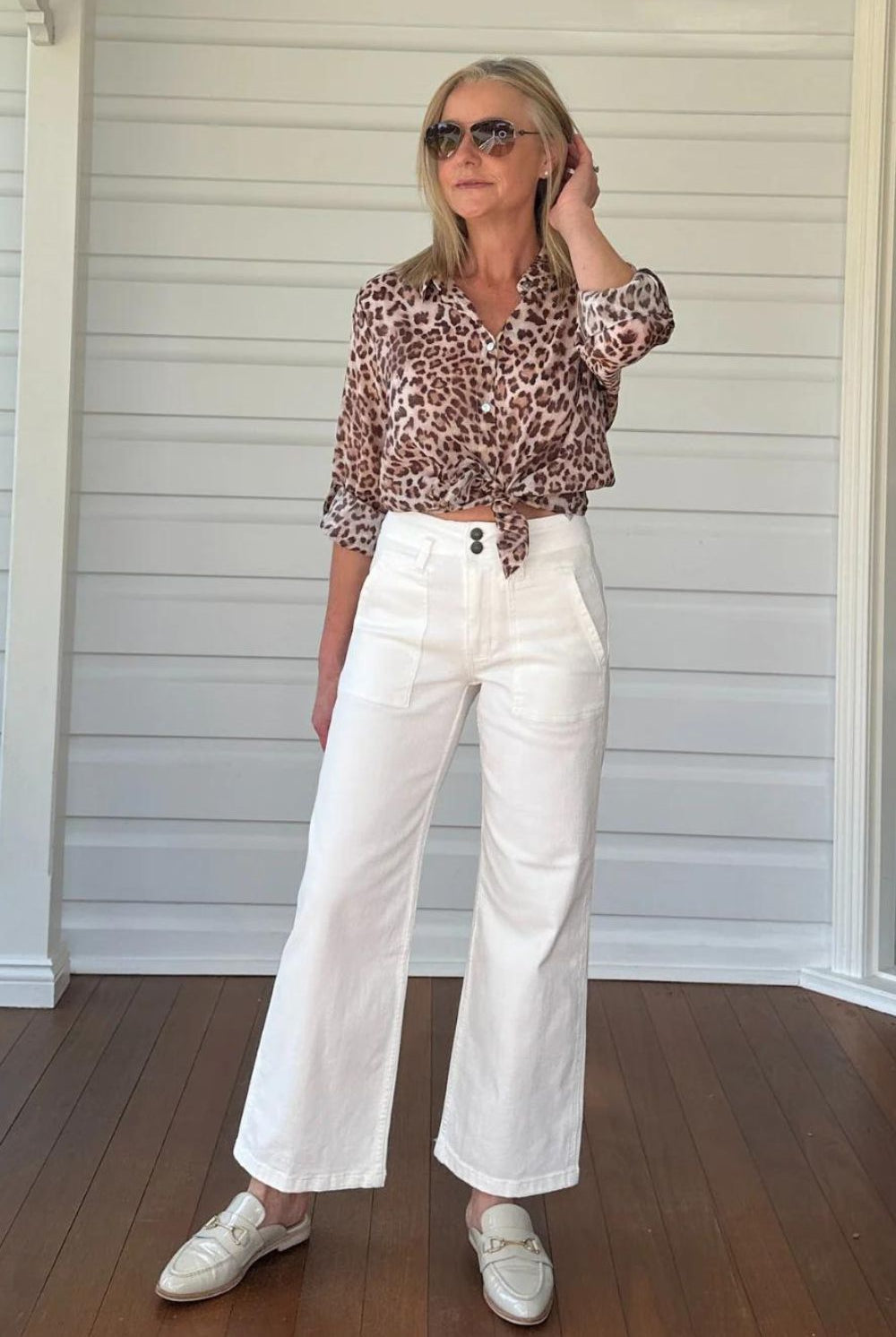 Gordon Smith - Hudson Wide Leg Jean | Ivory - Jeans - Silvermaple Boutique