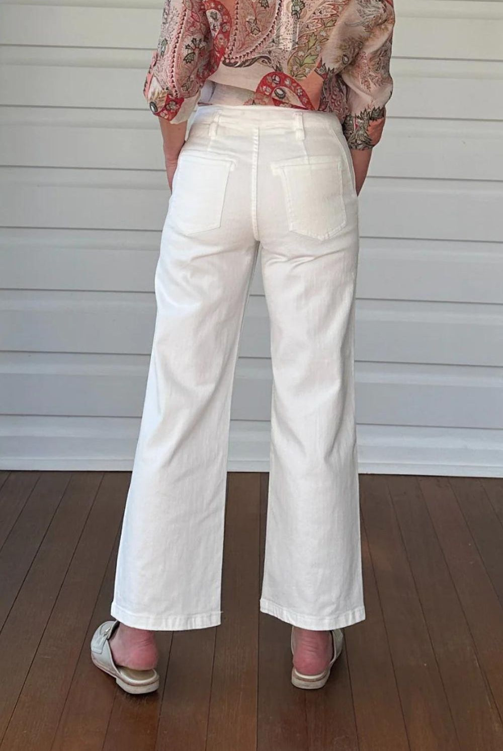 Gordon Smith - Hudson Wide Leg Jean | Ivory - Jeans - Silvermaple Boutique