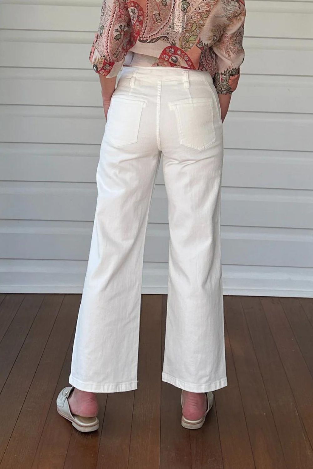 Gordon Smith - Hudson Wide Leg Jean | Ivory - Jeans - Silvermaple Boutique